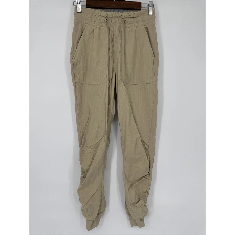 Lululemon Beyond the Studio Jogger Beige High Rise Pants Size 4 Athleisure Yoga